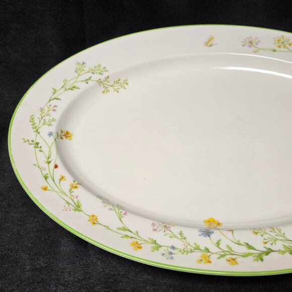 Reverie Noritake Ivory China Large Spring Floral Trim Serving Plate Platter 7191 - Picture 2 of 10
